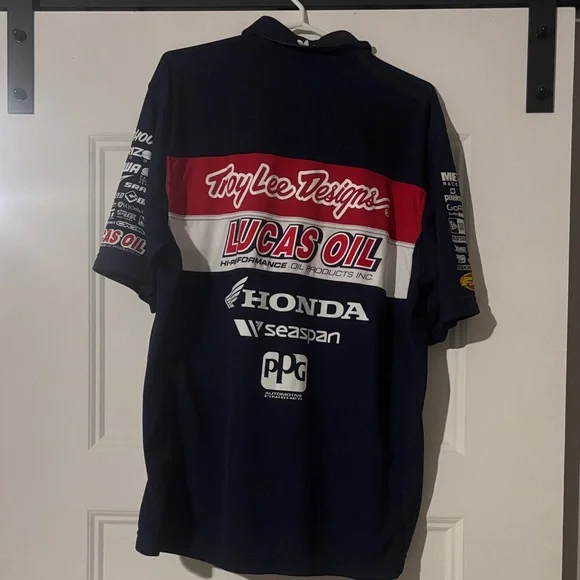 Men's Navy Racing Shirt - Picture 2 of 2
